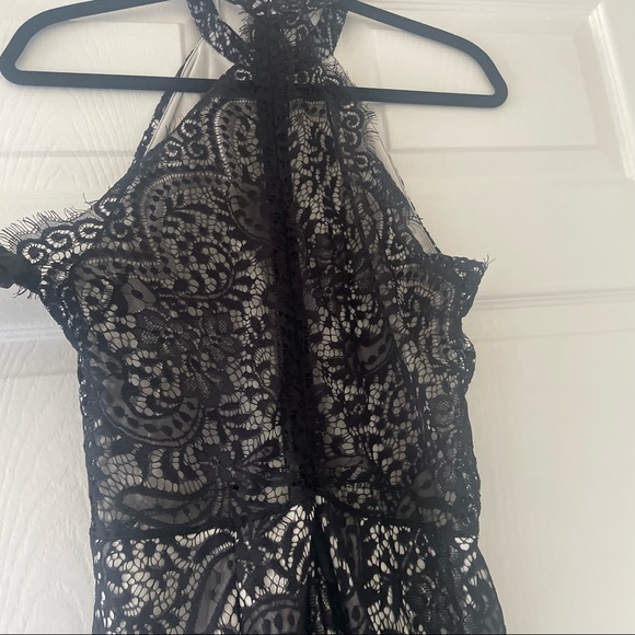 Black Lace Halter Romper Size XXL - Picture 3 of 7